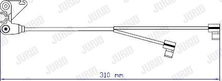 Jurid 587060 - Warning Contact, brake pad wear autospares.lv