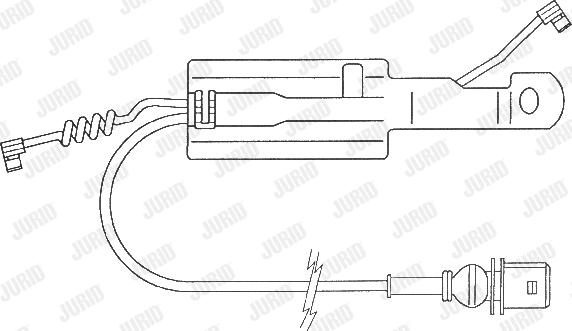 Jurid 587034 - Warning Contact, brake pad wear autospares.lv