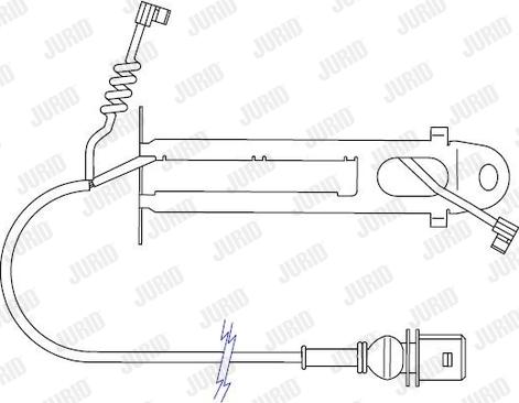 Jurid 587033 - Warning Contact, brake pad wear autospares.lv