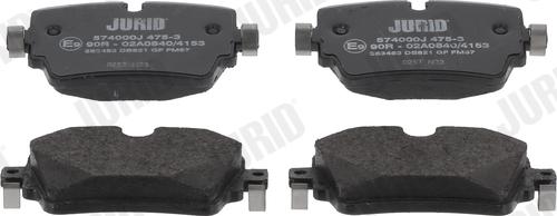 Jurid 574000J - Brake Pad Set, disc brake autospares.lv