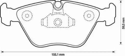 Jurid 571994J-AS - Brake Pad Set, disc brake autospares.lv