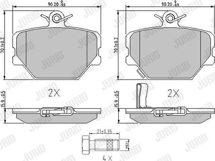 Jurid 571995J - Brake Pad Set, disc brake autospares.lv