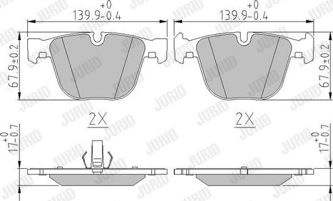 Jurid 571991J - Brake Pad Set, disc brake autospares.lv