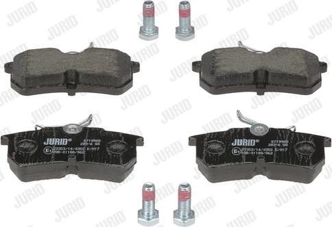 Jurid 571998D - Brake Pad Set, disc brake autospares.lv