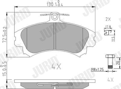 Jurid 571940J - Brake Pad Set, disc brake autospares.lv