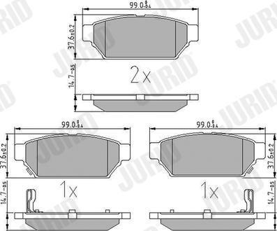 Jurid 571943J - Brake Pad Set, disc brake autospares.lv