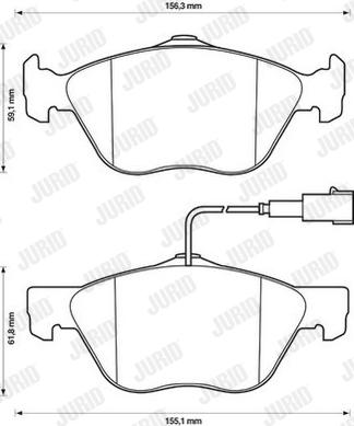 Jurid 571951J - Brake Pad Set, disc brake autospares.lv