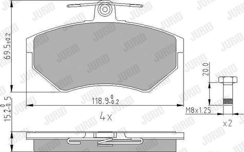 Jurid 571969J - Brake Pad Set, disc brake autospares.lv