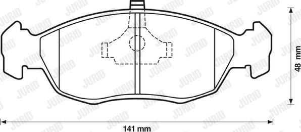 Jurid 571902D - Brake Pad Set, disc brake autospares.lv