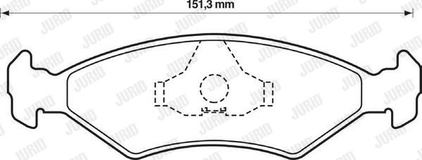 Jurid 571914D - Brake Pad Set, disc brake autospares.lv