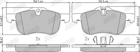 Jurid 571980J - Brake Pad Set, disc brake autospares.lv