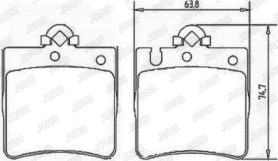 Jurid 571988J-AS - Brake Pad Set, disc brake autospares.lv