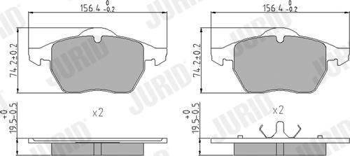 Jurid 571935J - Brake Pad Set, disc brake autospares.lv