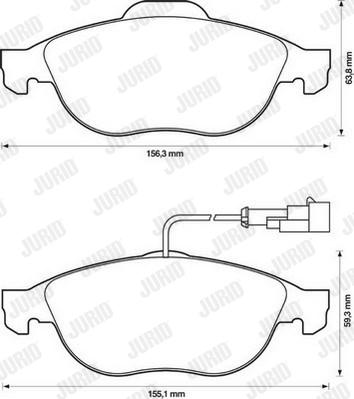 Jurid 571933D - Brake Pad Set, disc brake autospares.lv