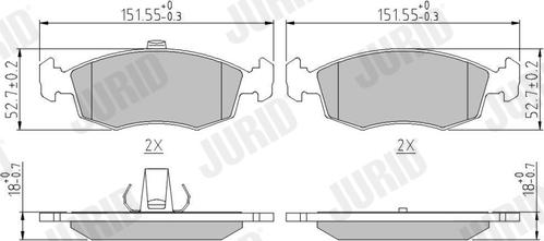 Jurid 571974J - Brake Pad Set, disc brake autospares.lv