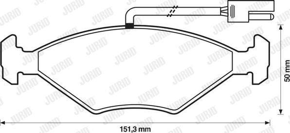 Jurid 571449D - Brake Pad Set, disc brake autospares.lv