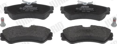 Jurid 571460J - Brake Pad Set, disc brake autospares.lv