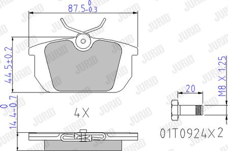 Jurid 571409J - Brake Pad Set, disc brake autospares.lv