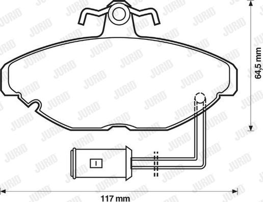 Jurid 571401J - Brake Pad Set, disc brake autospares.lv