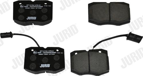 Jurid 571416J - Brake Pad Set, disc brake autospares.lv