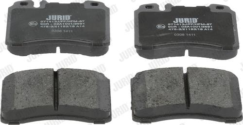 Jurid 571413J - Brake Pad Set, disc brake autospares.lv