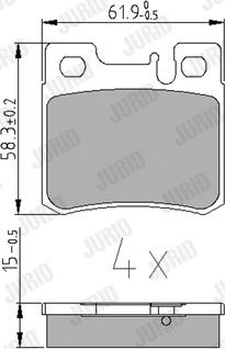 Jurid 571435J - Brake Pad Set, disc brake autospares.lv