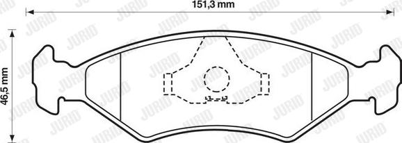 Jurid 571536D - Brake Pad Set, disc brake autospares.lv