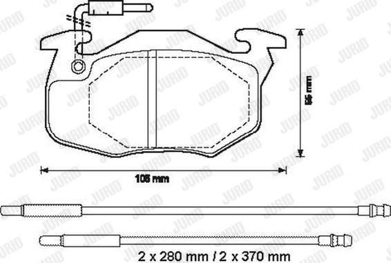 Jurid 571525D - Brake Pad Set, disc brake autospares.lv
