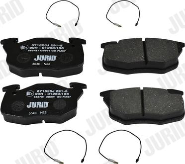 Jurid 571525J - Brake Pad Set, disc brake autospares.lv