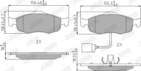 Jurid 571522J - Brake Pad Set, disc brake autospares.lv