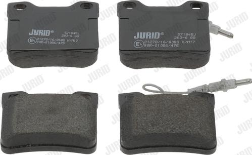Jurid 571845J - Brake Pad Set, disc brake autospares.lv