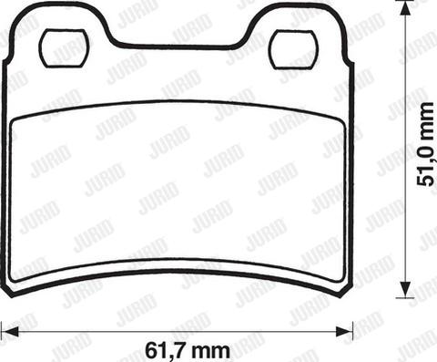 Jurid 571850J - Brake Pad Set, disc brake autospares.lv