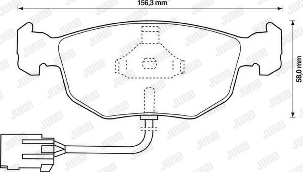 Jurid 571851J - Brake Pad Set, disc brake autospares.lv