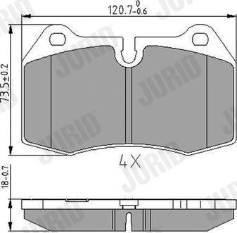 Jurid 571852J - Brake Pad Set, disc brake autospares.lv