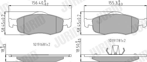 Jurid 571832J - Brake Pad Set, disc brake autospares.lv