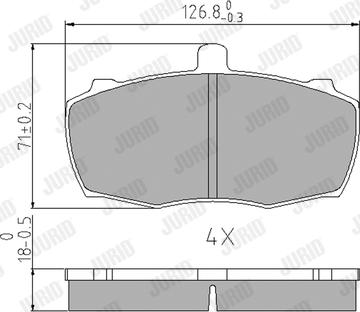 Jurid 571822J - Brake Pad Set, disc brake autospares.lv