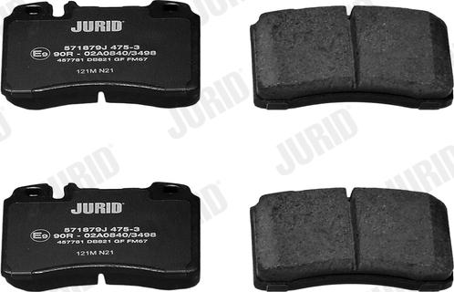 Jurid 571879J - Brake Pad Set, disc brake autospares.lv