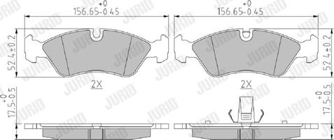 Jurid 571391J - Brake Pad Set, disc brake autospares.lv