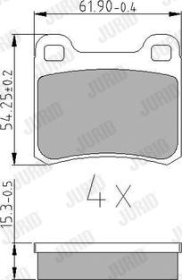 Jurid 571344J - Brake Pad Set, disc brake autospares.lv