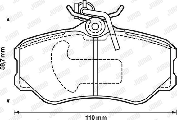 Jurid 571347J - Brake Pad Set, disc brake autospares.lv