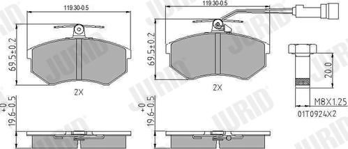 Jurid 571356J - Brake Pad Set, disc brake autospares.lv