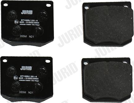 Jurid 571358J - Brake Pad Set, disc brake autospares.lv