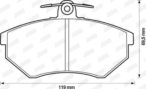 Jurid 571357D - Brake Pad Set, disc brake autospares.lv