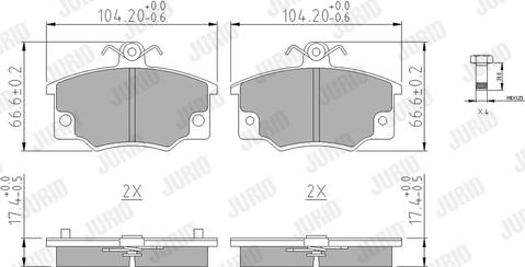 Jurid 571309J - Brake Pad Set, disc brake autospares.lv