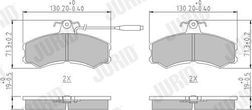 Jurid 571304J - Brake Pad Set, disc brake autospares.lv