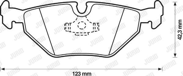 Jurid 571387D - Brake Pad Set, disc brake autospares.lv