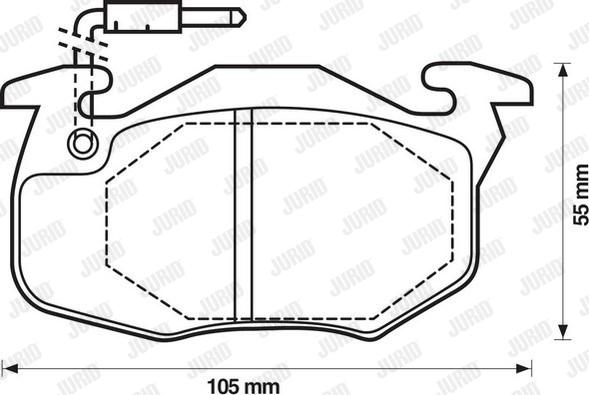 Jurid 571333D - Brake Pad Set, disc brake autospares.lv