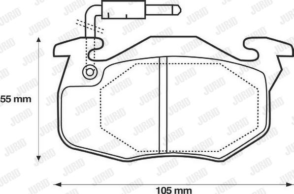 Jurid 571332D - Brake Pad Set, disc brake autospares.lv