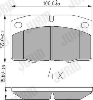 Jurid 571276J - Brake Pad Set, disc brake autospares.lv