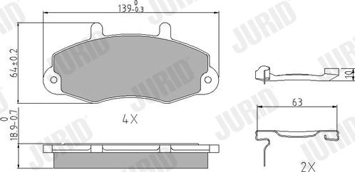 Jurid 571745J - Brake Pad Set, disc brake autospares.lv